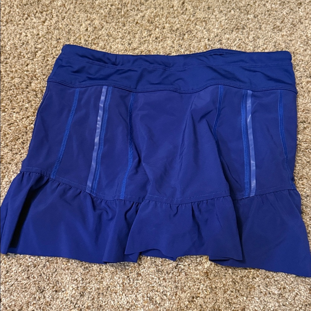 ATHLETA Takeoff Skort Purple Blue Mini Activewear Ruffle Hem Women’s